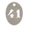 Numéros de clés ovales en aluminium de 1 à 100