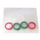 LOT DE 6 ANNEAUX DE CLES PLASTIQUES COULEUR 